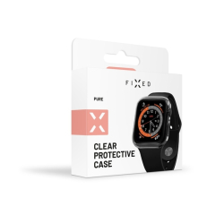Ochranné pouzdro FIXED Pure s temperovaným sklem pro Apple Watch 45mm, čiré