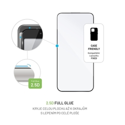 Ochranné tvrzené sklo FIXED Full-Cover pro Apple iPhone 15 Plus, lepení přes celý displej, černé