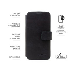 Kožené pouzdro typu kniha FIXED ProFit pro Apple iPhone 15 Plus, černé