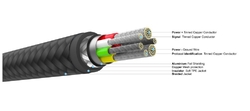 Krátký nabíjecí a datový opletený kabel FIXED s konektory USB-C/Lightning a podporou PD, 0.5 m, MFI, bílý