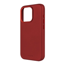 Kožený zadní kryt FIXED MagLeather s podporou MagSafe pro Apple iPhone 15 Pro Max, červený