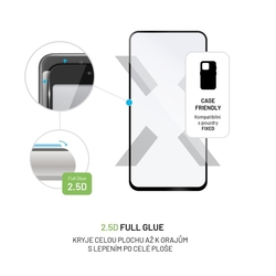 Ochranné tvrzené sklo FIXED Full-Cover pro Motorola Moto G14, lepení přes celý displej, černé