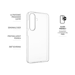 Ultratenké TPU gelové pouzdro FIXED Skin pro Samsung Galaxy S24, 0,6 mm, čiré