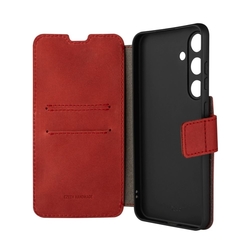 Kožené pouzdro typu kniha FIXED ProFit pro Samsung Galaxy S24+, červené