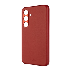 Kožený zadní kryt FIXED MagLeather s podporou MagSafe pro Samsung Galaxy S24, červený