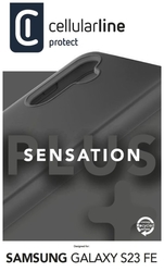 Ochranný silikonový kryt Cellularline Sensation Plus pro Samsung Galaxy S23 FE, černý