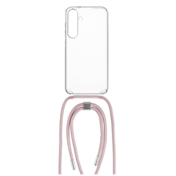 Pouzdro FIXED Pure Neck s růžovou šňůrkou na krk pro Samsung Galaxy S24+