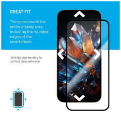 Prémiové ochranné tvrzené sklo FIXED Armor s aplikátorem pro Apple iPhone 14 Plus/13 Pro Max, černé