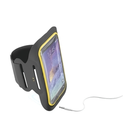 Sportovní soft pouzdro CellularLine ARMBAND FITNESS, pro smartphony do velikosti 5,5, černé