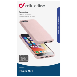 Ochranný silikonový kryt Cellularline Sensation pro Apple iPhone 7/8/SE (2020/2022), starorůžový