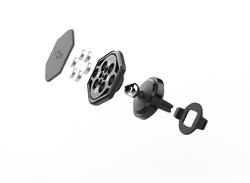 Magnetický držák FIXED Icon Air Vent do ventilace s kloubem, černý