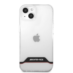 AMG PC/TPU Red Stripes Zadní Kryt pro iPhone 13 mini Transparent