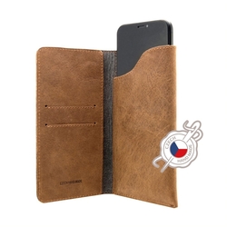 Kožené pouzdro FIXED Pocket Book pro Apple iPhone X/XS/11 Pro, hnědé