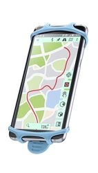 Univerzální držák Cellularline Bike Holder pro mobilní telefony k upevnění na řídítka, modrý