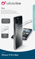 Extratenký zadní kryt CellularLine Fine pro Apple iPhone 11 Pro Max, transparentní