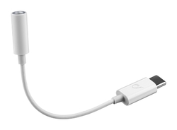 Adaptér Cellularline Music Enabler z konektoru USB-C na 3,5 mm jack, bílá
