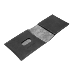 Kožená peněženka FIXED Wallet z pravé hovězí kůže, černá