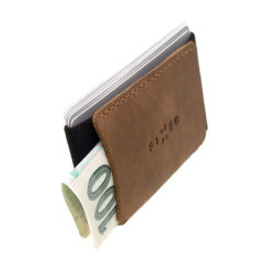 Kožená peněženka FIXED Tiny Wallet z pravé hovězí kůže, hnědá