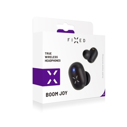 Bezdrátová TWS sluchátka FIXED Boom Joy, černá