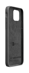 Ochranný silikonový kryt Cellularline Sensation pro Apple iPhone 12/12 Pro, černý