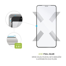 Ochranné tvrzené sklo FIXED Full-Cover pro Apple iPhone X/XS/11 Pro, lepení přes celý displej, černé
