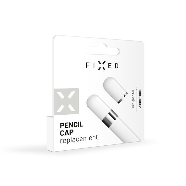 Náhradní čepička FIXED Pencil Cap pro Apple Pencil 1.generace, bílá