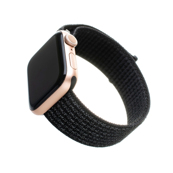 Nylonový řemínek FIXED Nylon Strap pro Apple Watch 38/40/41 mm, reflexně černý
