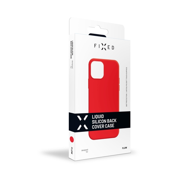 Zadní kryt FIXED Flow pro Apple iPhone 12 mini, červený