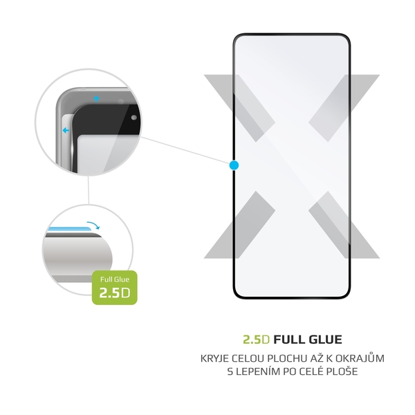 Ochranné tvrzené sklo FIXED Full-Cover pro Realme 8 Pro 5G, lepení přes celý displej, černé