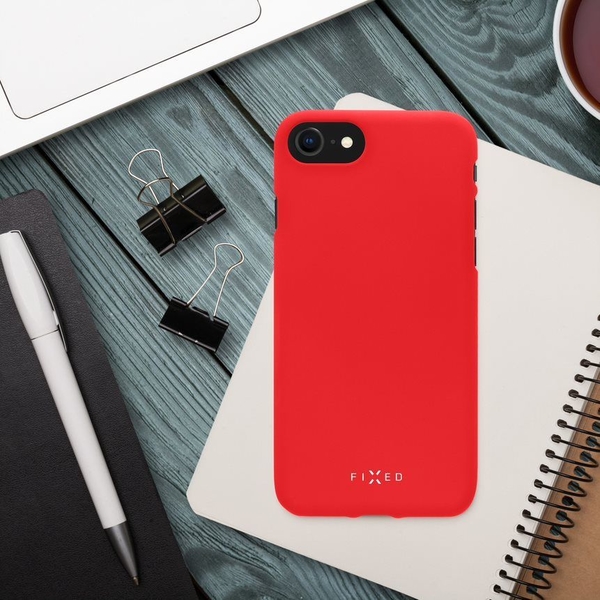 Zadní pogumovaný kryt FIXED Story pro Apple iPhone 13 Pro Max, červený