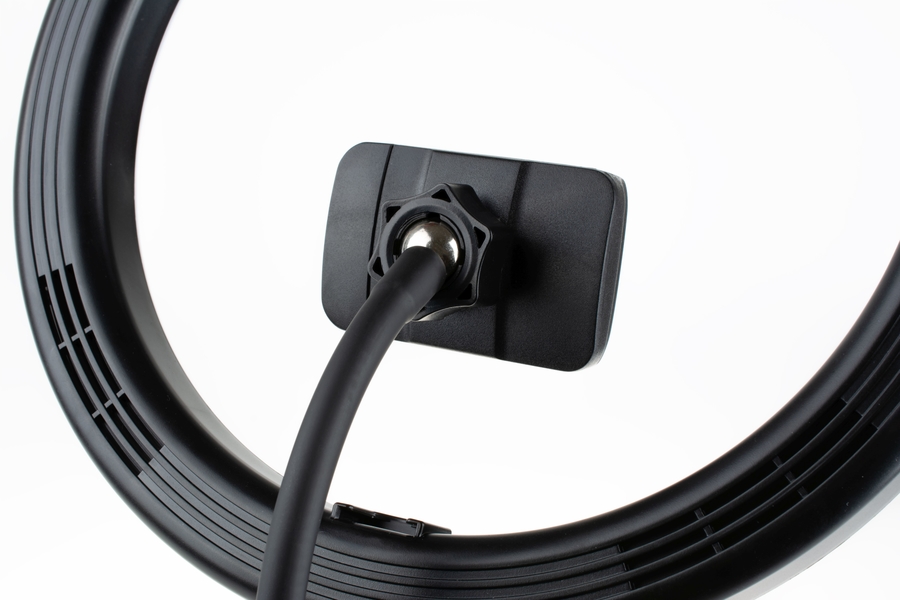 Stativ s kruhovým LED svítidlem a ovládáním na USB kabelu FIXED LEDRing Lite, černý