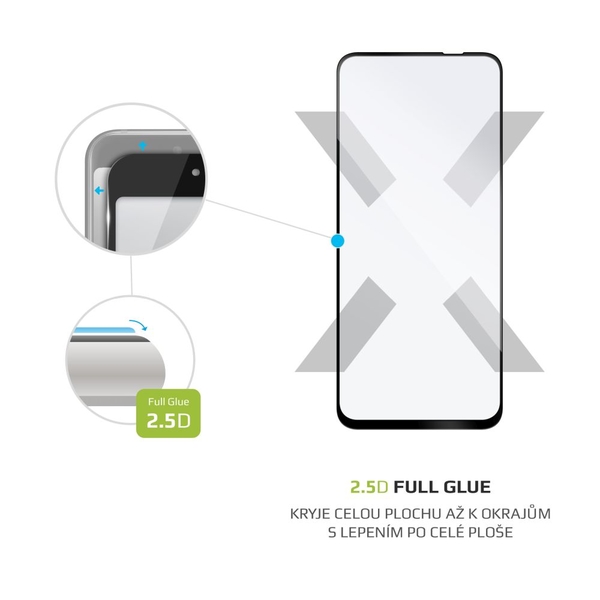Ochranné tvrzené sklo FIXED Full-Cover pro Realme 9i, lepení přes celý displej, černé