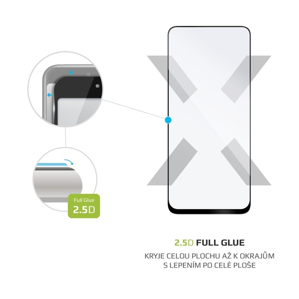 Ochranné tvrzené sklo FIXED Full-Cover pro OnePlus Nord CE 2 5G, lepení přes celý displej, černé