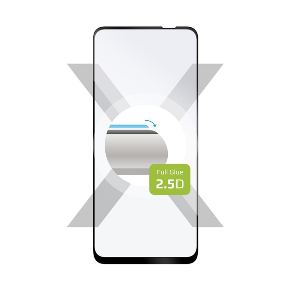 Ochranné tvrzené sklo FIXED Full-Cover pro Motorola Moto G22, lepení přes celý displej, černé