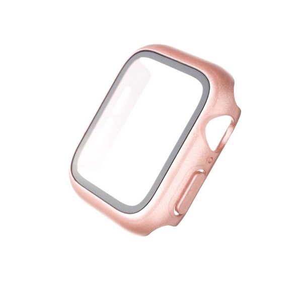 Ochranné pouzdro FIXED Pure+ s temperovaným sklem pro Apple Watch 41mm, růžové