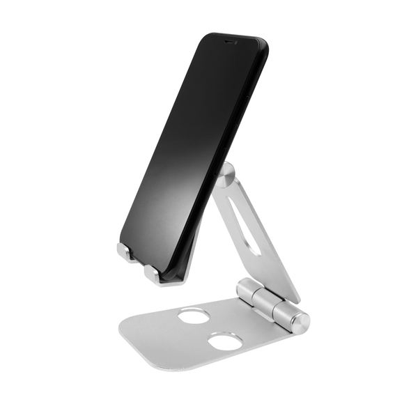 Hliníkový stojánek FIXED Frame PHONE na stůl pro mobilní telefony, stříbrný