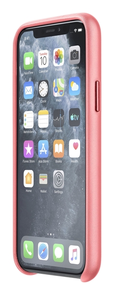 Ochranný kryt Cellularline Elite pro Apple iPhone 11 Pro, PU kůže, lososový