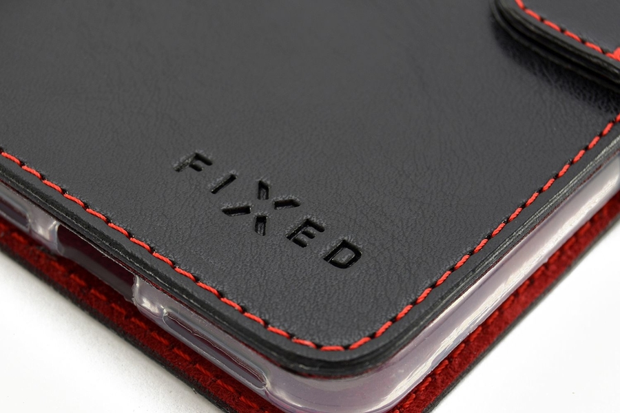 Pouzdro typu kniha FIXED FIT pro Xiaomi Redmi 9, černé