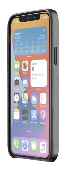 Ochranný kryt Cellularline Elite pro Apple iPhone 12 Pro Max, PU kůže, černý