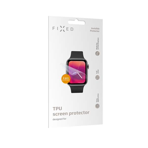 TPU folie na displej FIXED Invisible Protector pro Apple Watch 44mm/Watch 42mm, 2ks v balení, čirá