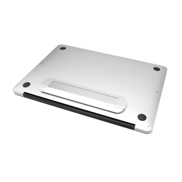Nalepovací hliníkový stojánek FIXED Frame Mini pro notebooky a tablety, stříbrný