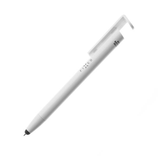 Propiska 3v1 se stylusem a stojánkem FIXED Pen, antibakteriální povrch, bílé